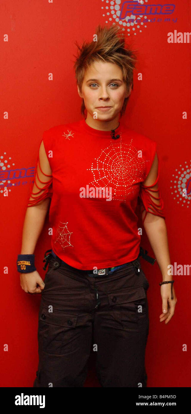 Fame Academy TV Oktober 2003 Alex Parks Gewinner des Wettbewerbs der Reality-show Stockfoto
