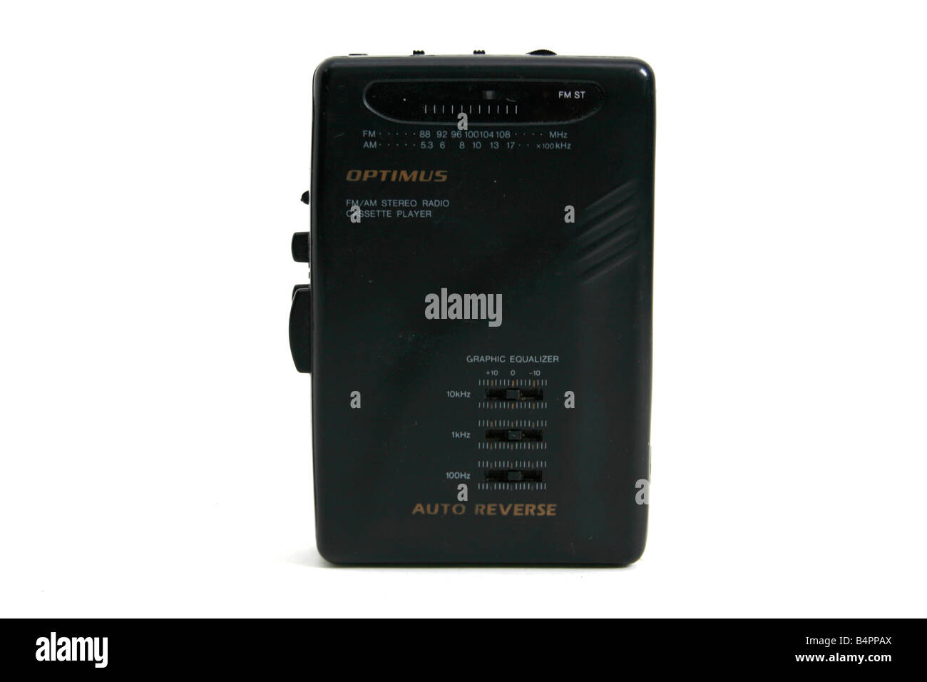 Optimus FM AM Stereo-Radio-Kassetten-Player Stockfoto