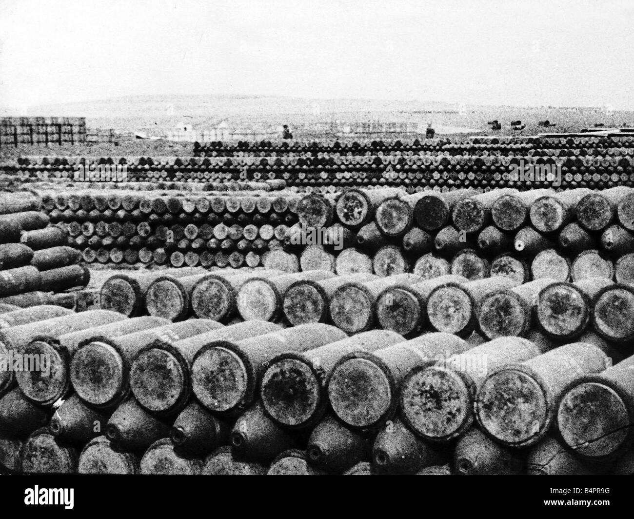 Verbündeten Munition Versorgungsmaterial-Depot in der Nähe von Saloniki 1916 im ersten Weltkrieg Stockfoto