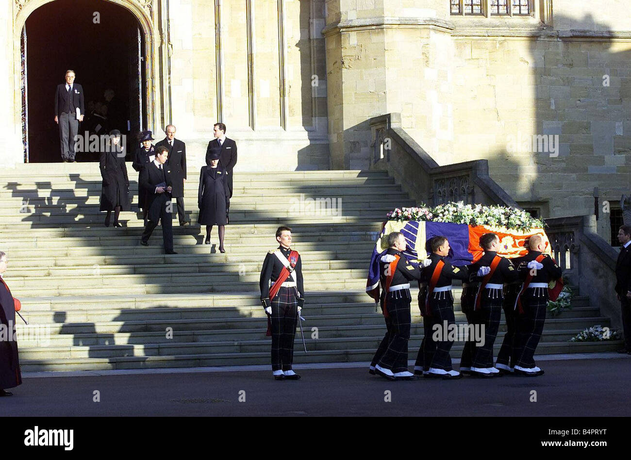 Die Beerdigung von Prinzessin Margaret bei St s Kapelle Windsor