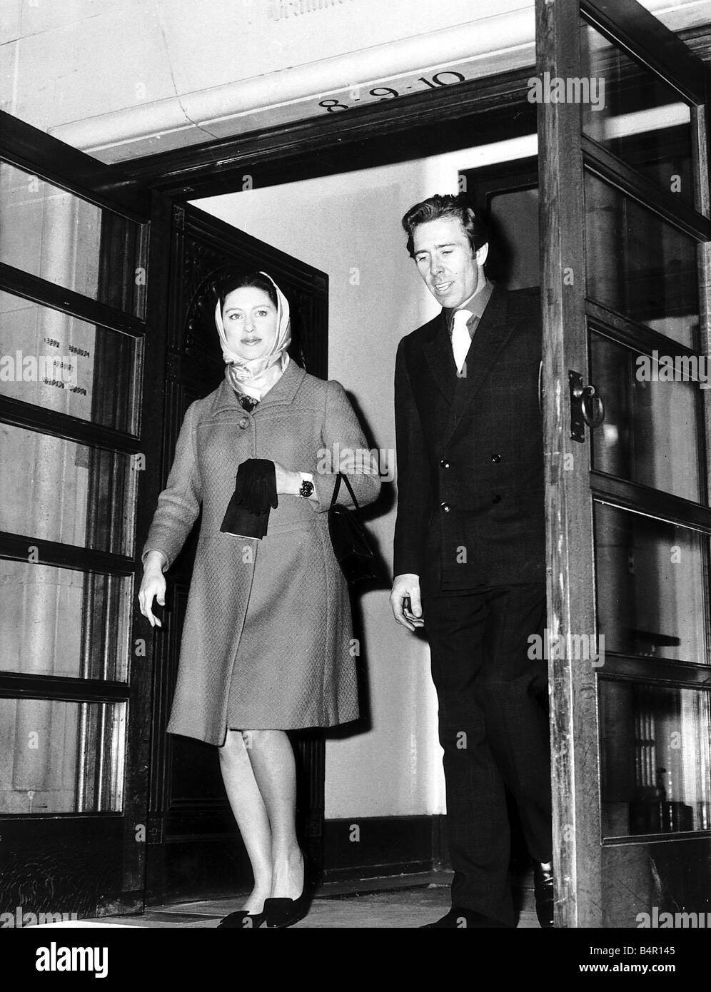 Prinzessin Margaret und Lord Snowdon Feb 1968 Stockfoto