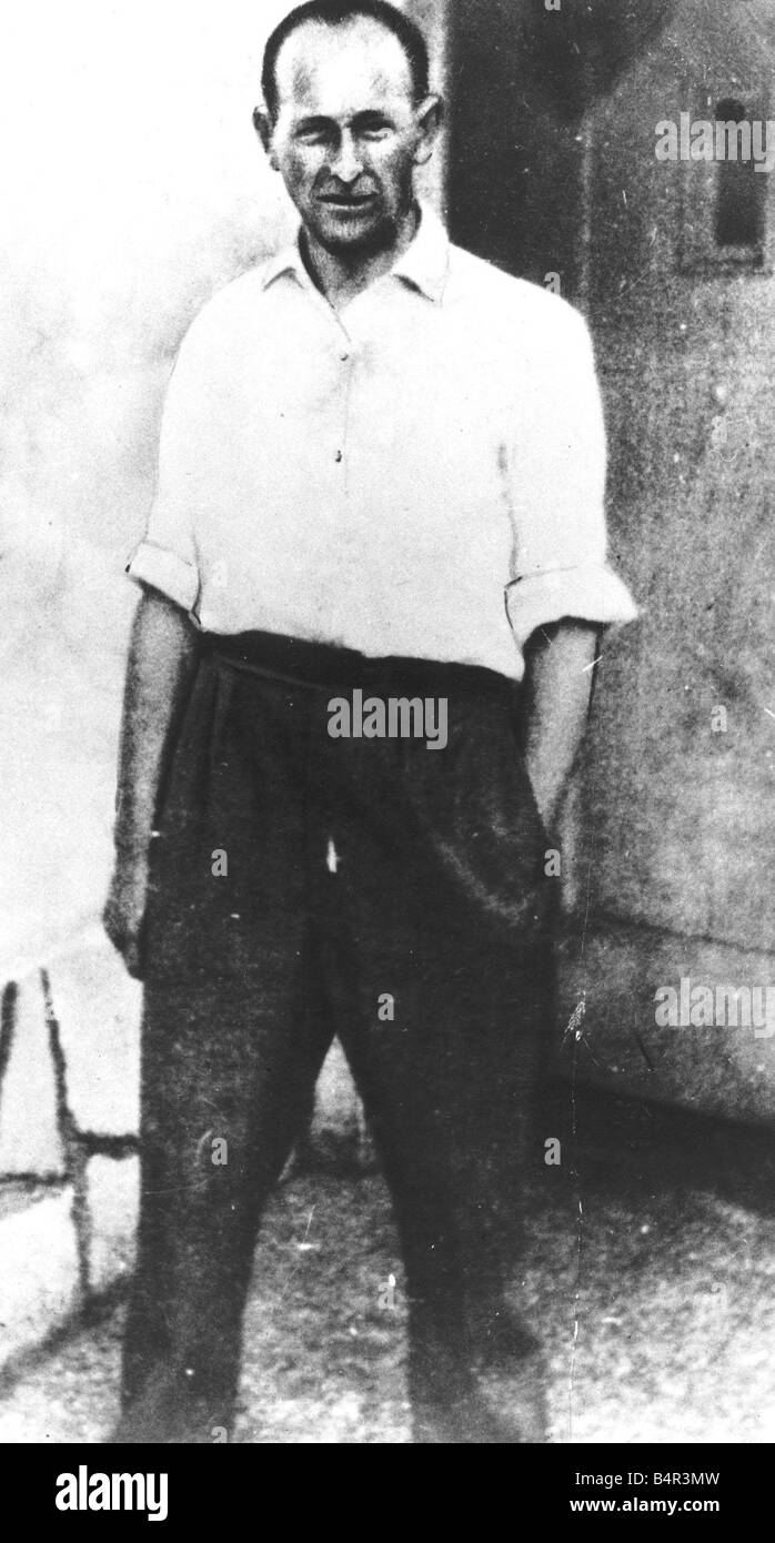 Adolf Eichmann Nazi-Kriegsverbrecher schuldig schrecklichen Verbrechen gegen die Juden ca. 1961 Stockfoto