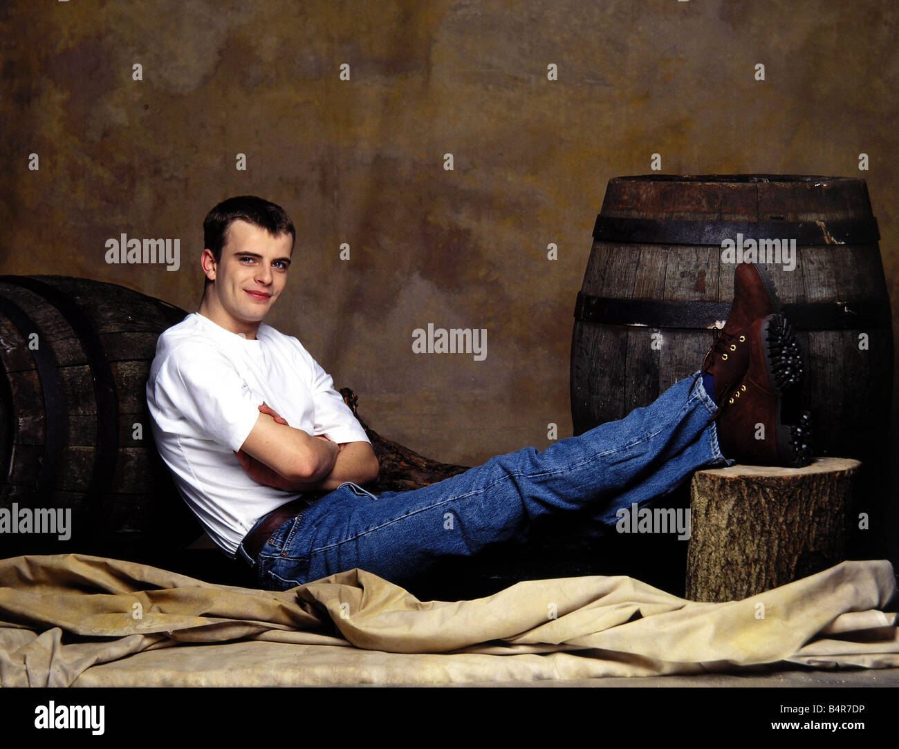 Simon Gregson Coronation Street Schauspieler Studio Pix 2000er Jahre Stockfoto