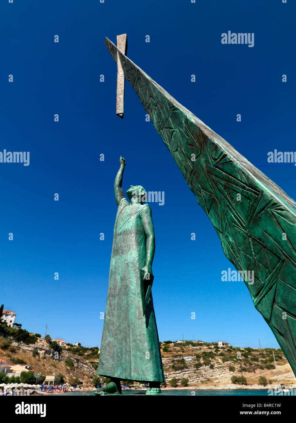 Statue des Pythagoras Pythagoras Samos Griechenland Stockfoto