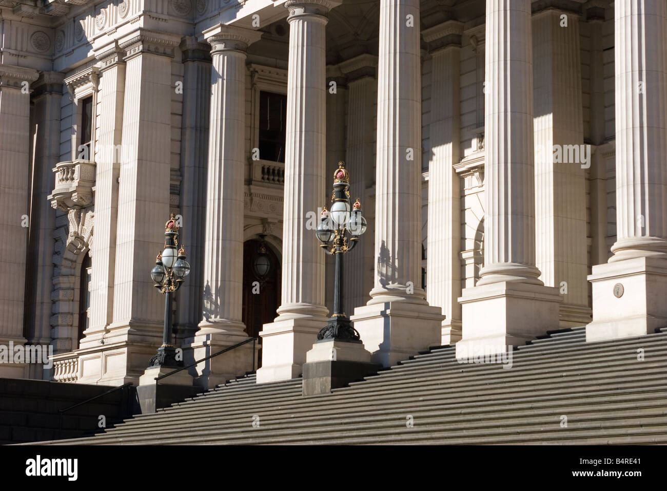 Parlament Gebäude Spring Street Melbourne Australien Stockfoto