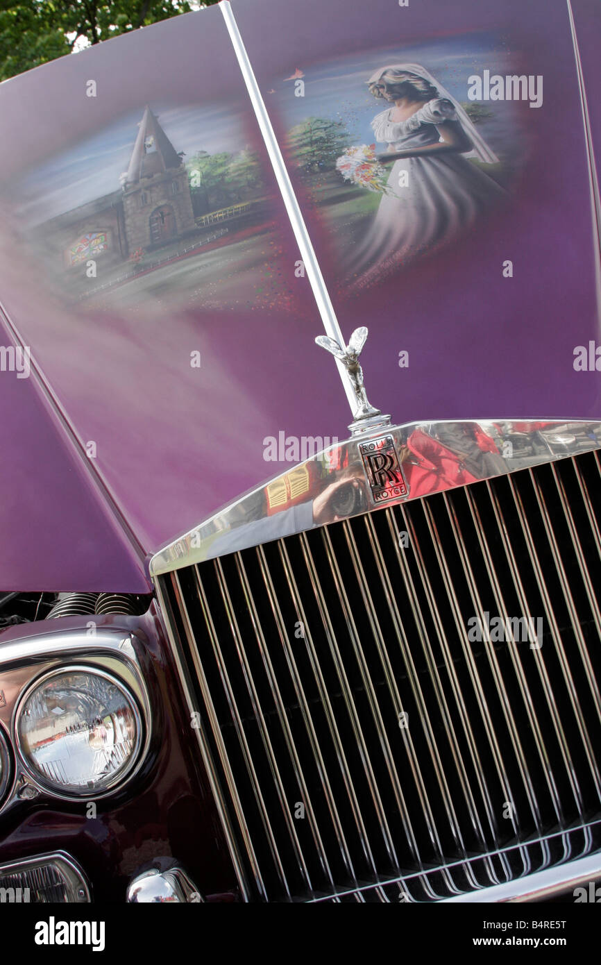 Maßgeschneiderte Rolls-Royce mit Spray malte Bilder Stockfoto