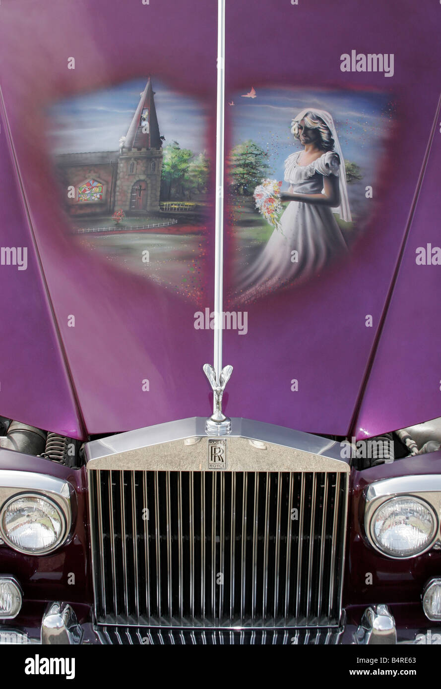 Maßgeschneiderte Rolls-Royce mit Spray malte Bilder Stockfoto