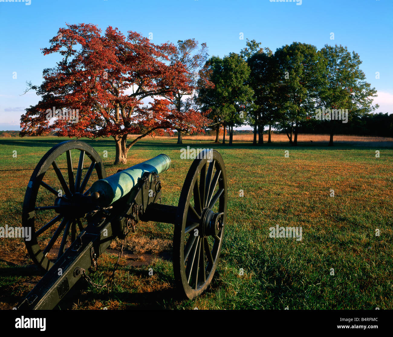 Kanone in Manassas National Battlefield Park Virginia USA Stockfoto