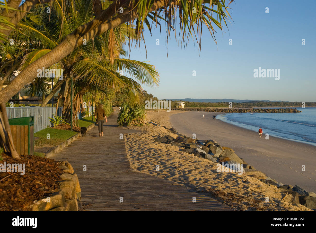 Am frühen Morgen am Strand von Noosa Heads in Queensland-Australien Stockfoto