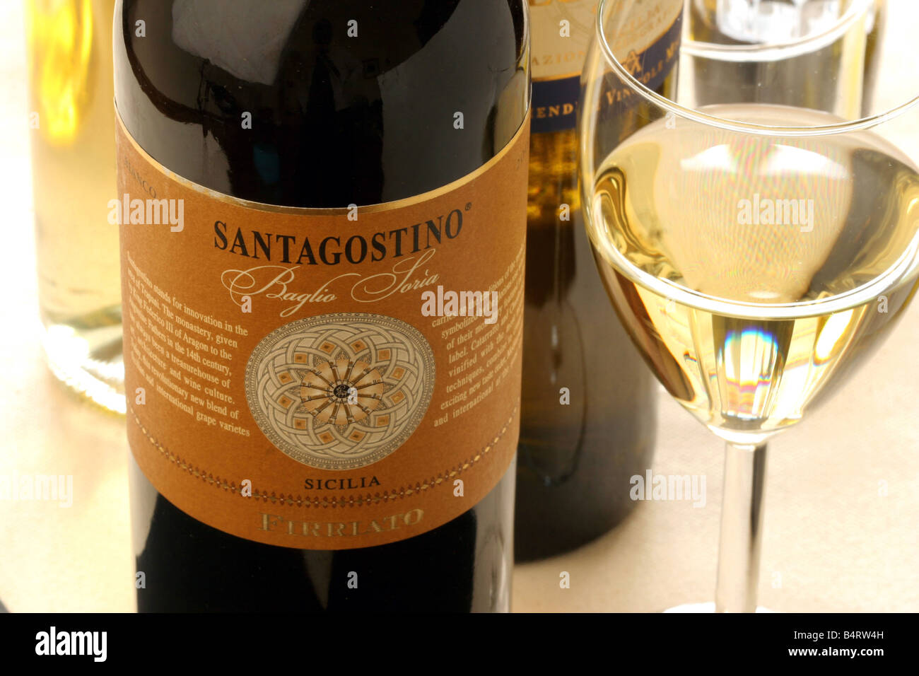 Catarratto DOC Wein Italien Stockfoto