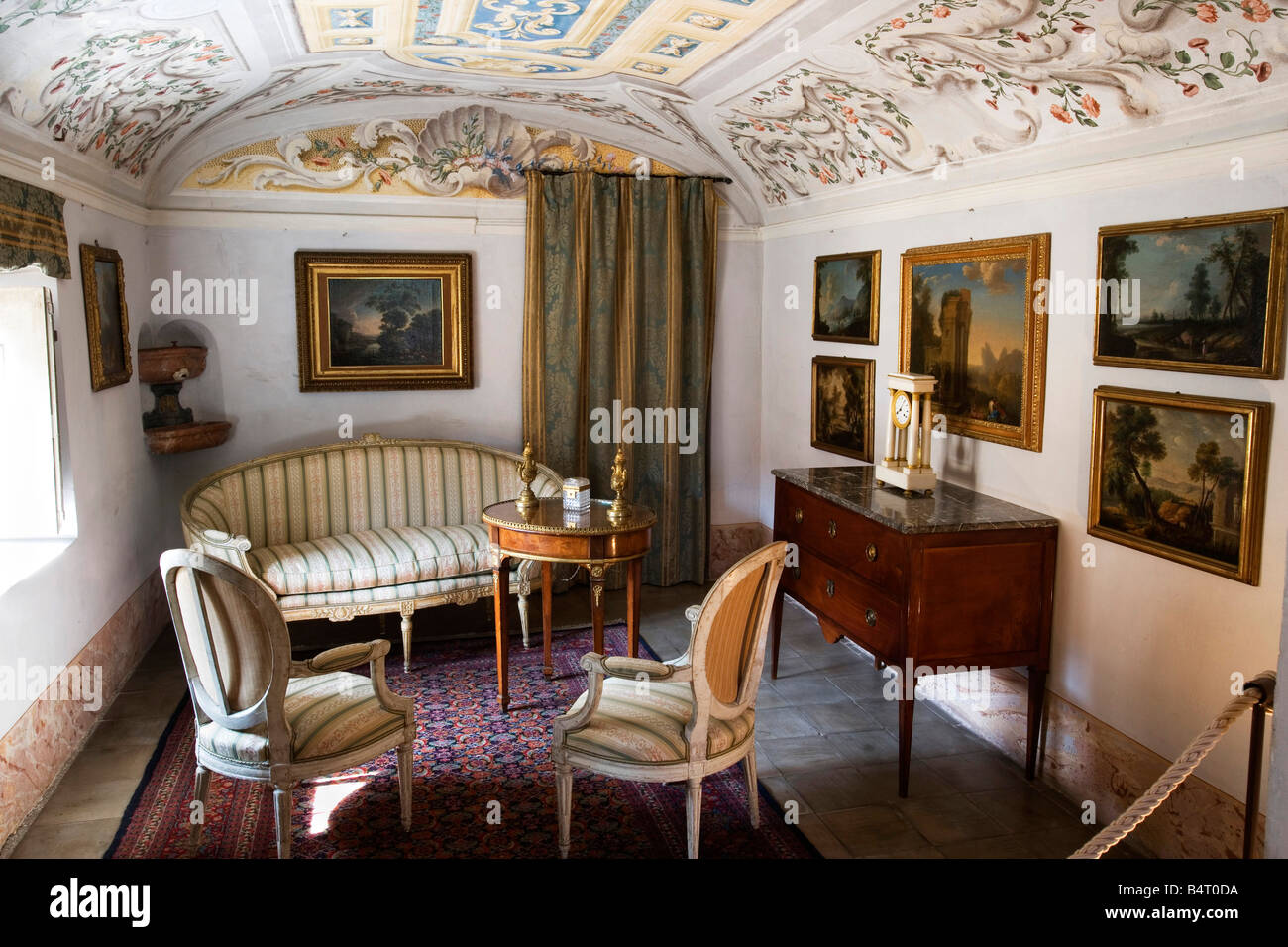 Porta Wohnzimmer, wohnzimmer mit französischen möbeln auf xviii villa della porta, Design ideen