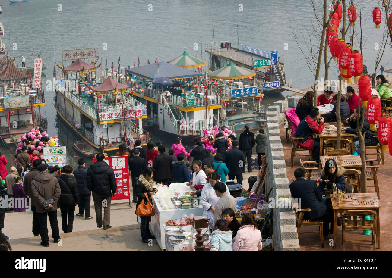 China, Provinz Chongqing, Chongqing, Ausflügen die antike Stadt, Ausflügen Fischrestaurants Stockfoto