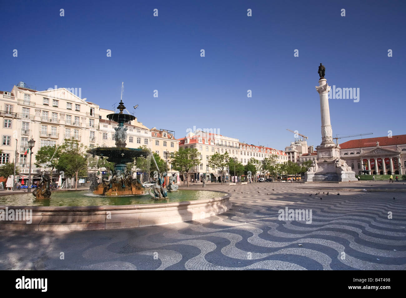 Praça Dom Pedro IV (Rossio-Platz), Lissabon, Portugal Stockfoto