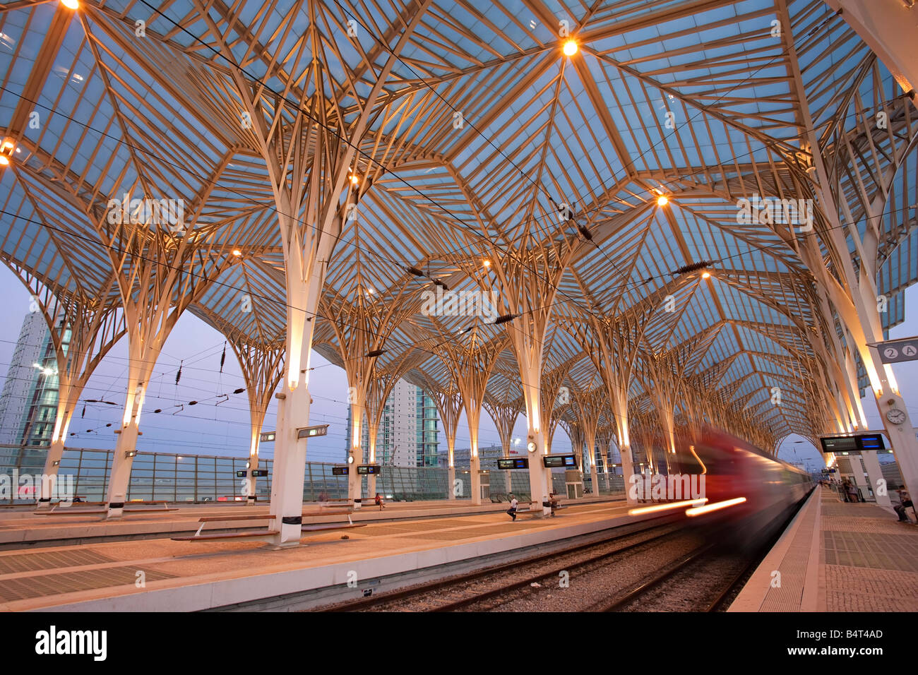 Oriente-Bahnhof (Gare Do Oriente), Parque Das Nações, Lissabon, Portugal Stockfoto