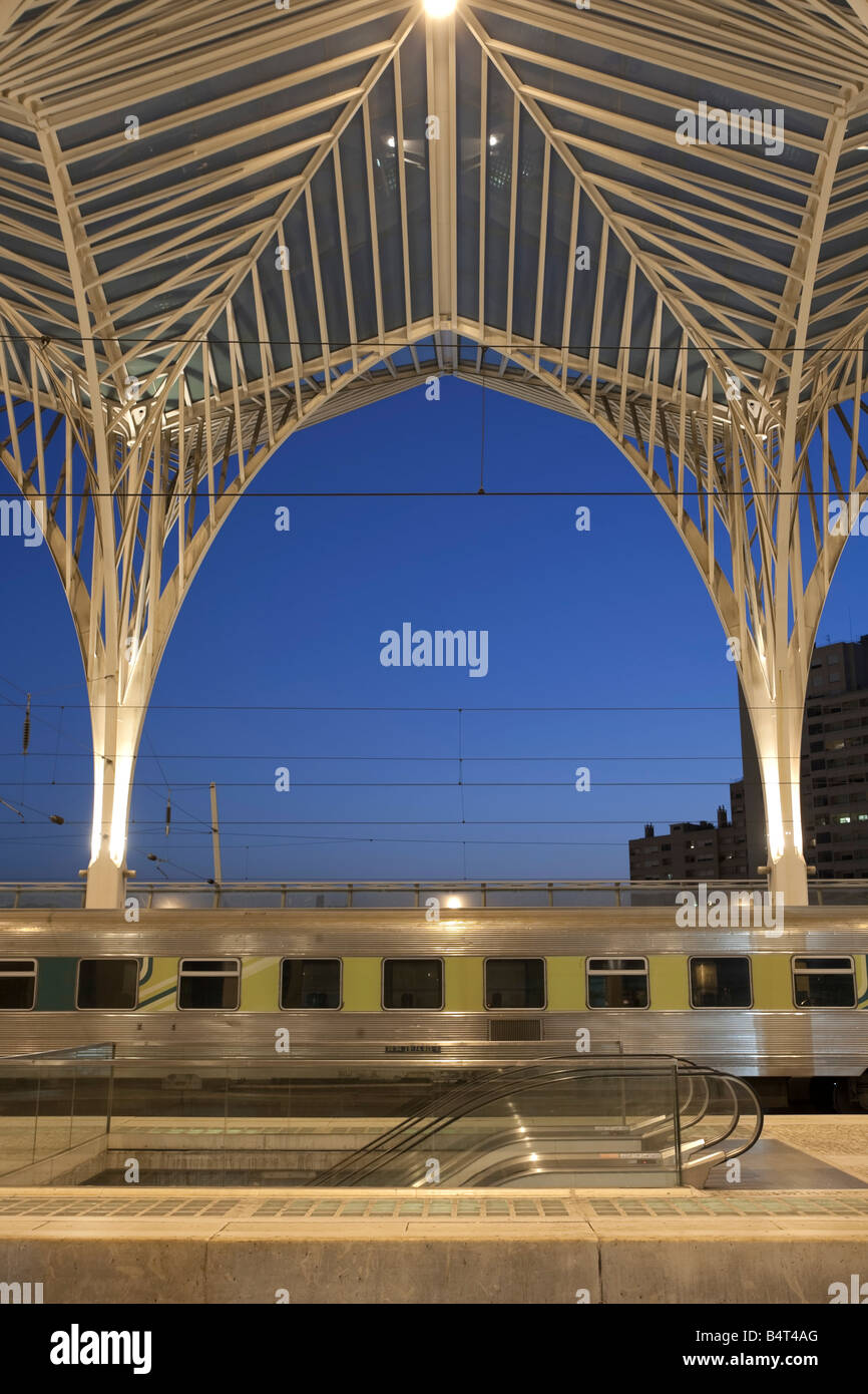 Oriente-Bahnhof (Gare Do Oriente), Parque Das Nações, Lissabon, Portugal Stockfoto