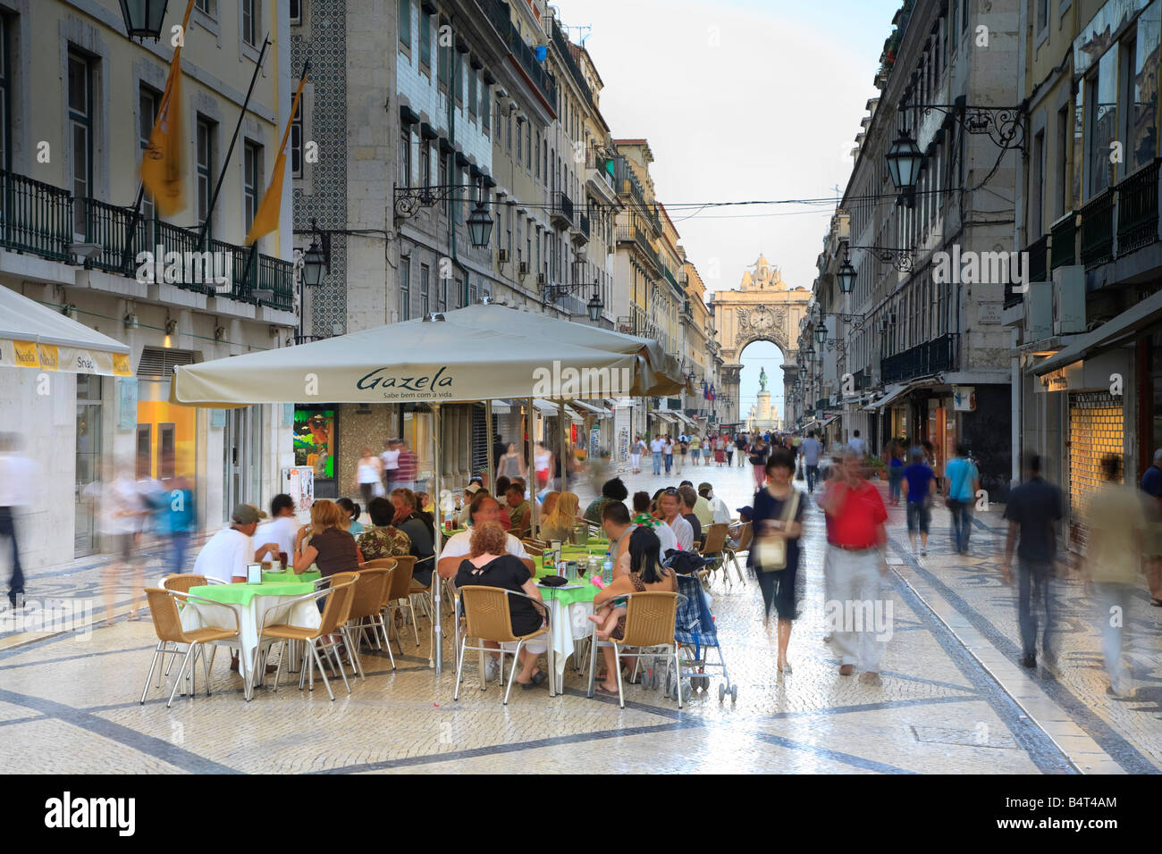 Rua Augusta, Baixa, Lissabon, Portugal Stockfoto