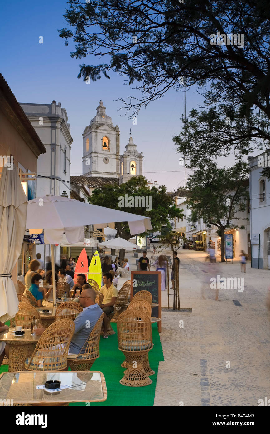 Ingreja de Santo Antonio und Lagos Stadt Zentrum, Algarve, Portugal Stockfoto