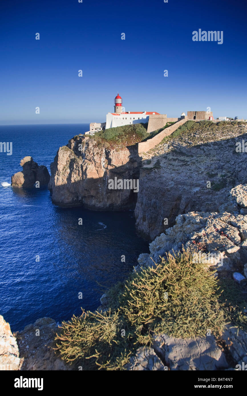 Cabo de Sao Vicente (Soutwesternmost Punkt Europas), Sagres, Algarve, Portugal Stockfoto