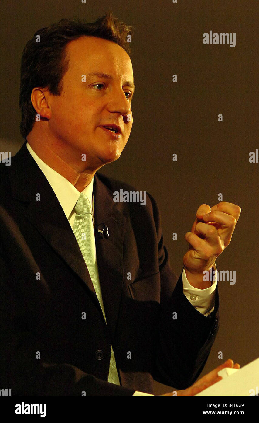 Führer der Konservativen David Cameron in der Ricoh Arena Coventry West Midlands Stockfoto