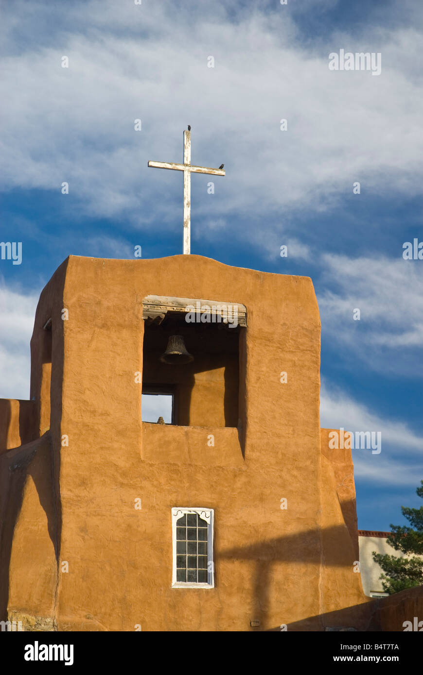USA, New Mexico, Santa Fe, San Miguel Church (älteste kirchliche Bauwerk in USA Flächensteckung, 1610), traditionelle Adobe Bau Stockfoto