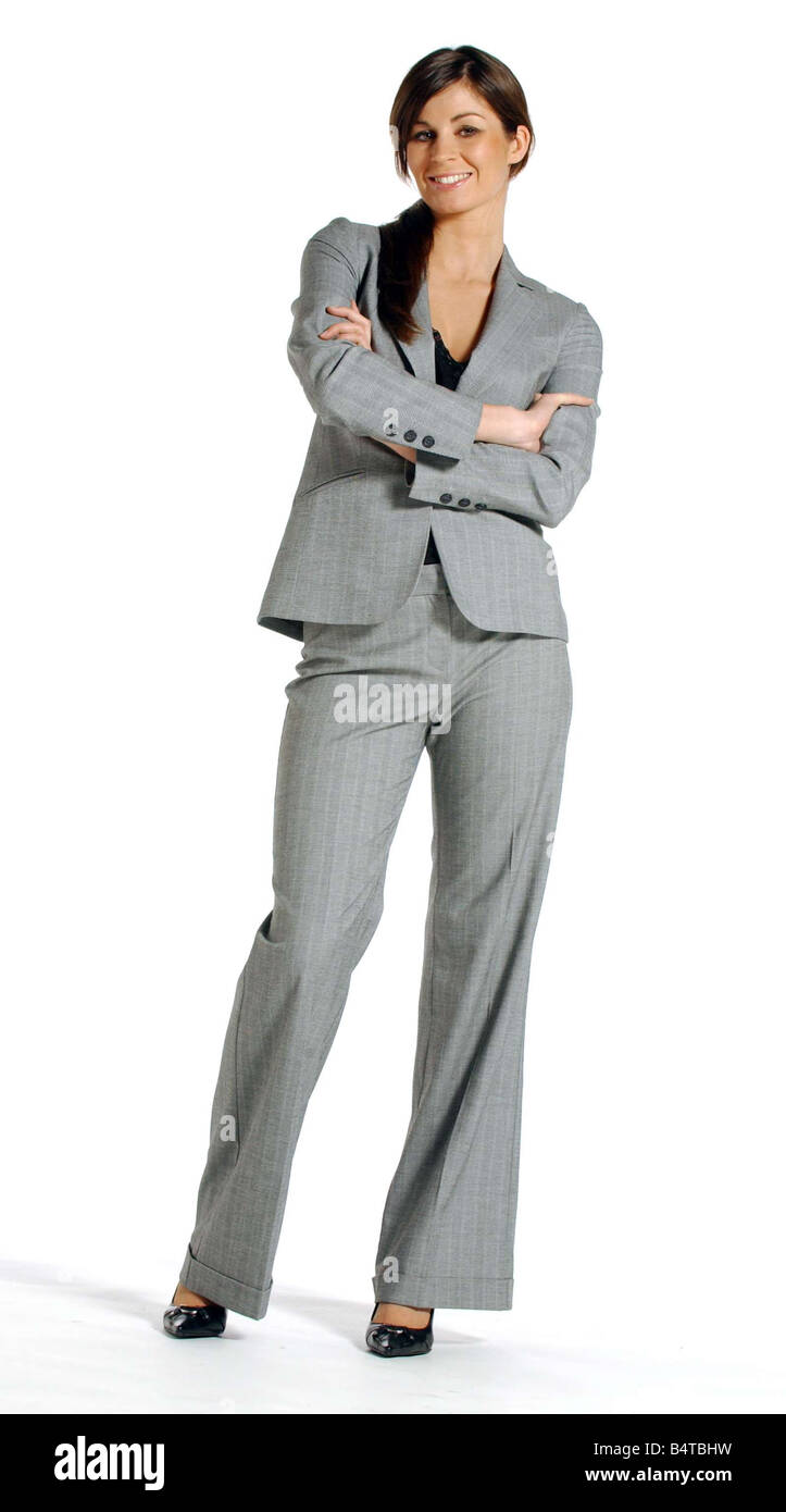 Pulling Power Mode-Funktion verfügen über Februar 2005 ziehen Leistungsmerkmal 19 5 männlich Chic Mode Hosenanzug von Leslie Roberts Stockfoto