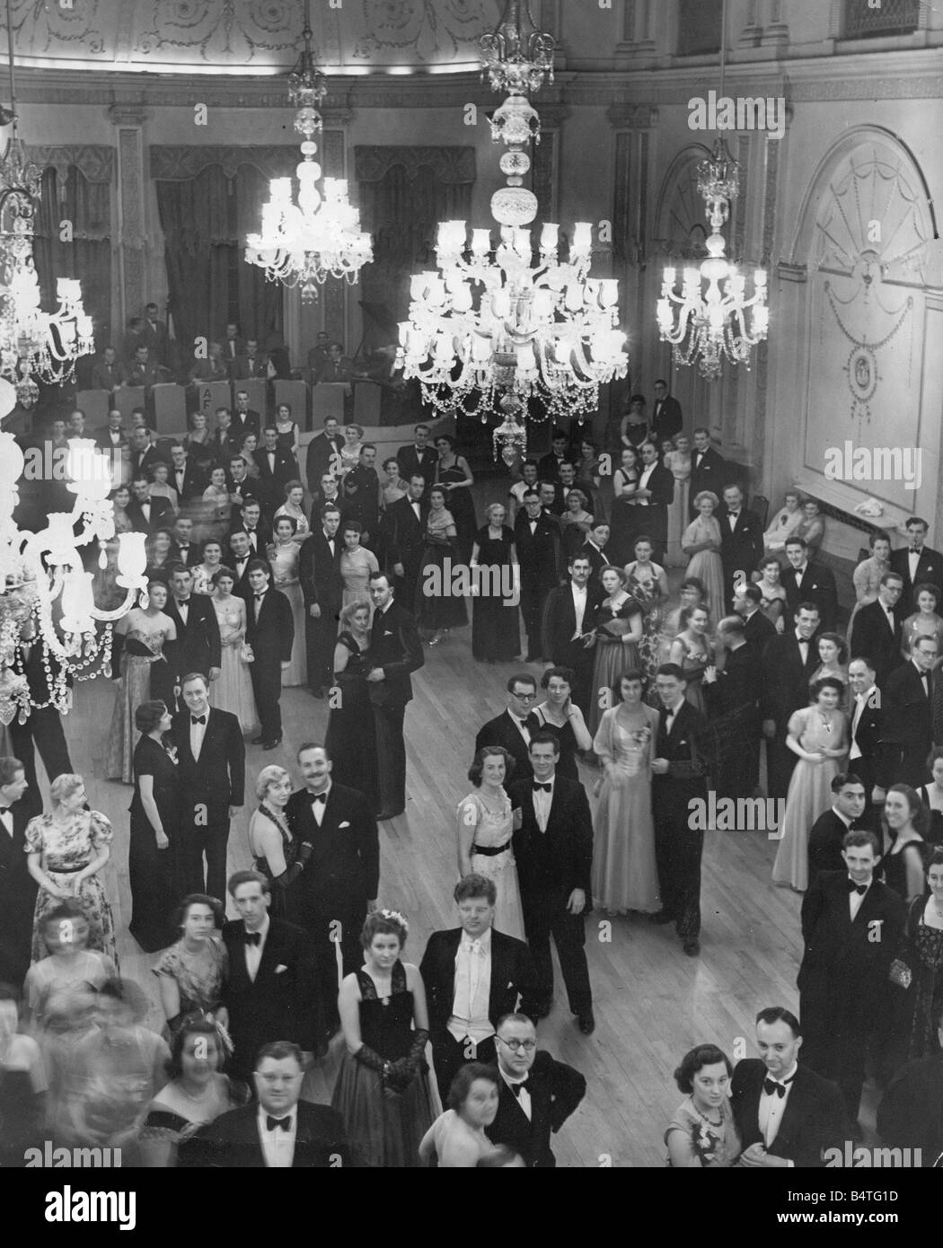 Die 1952 Presseball an die alte Assembly Rooms in Newcastle Stockfoto