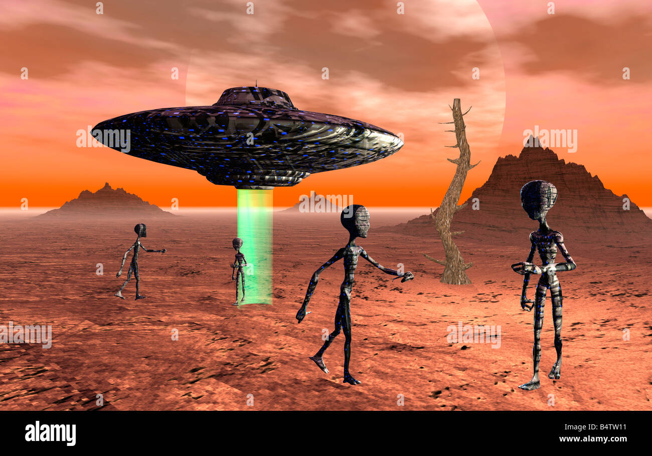 Alien Entdecker Stockfoto