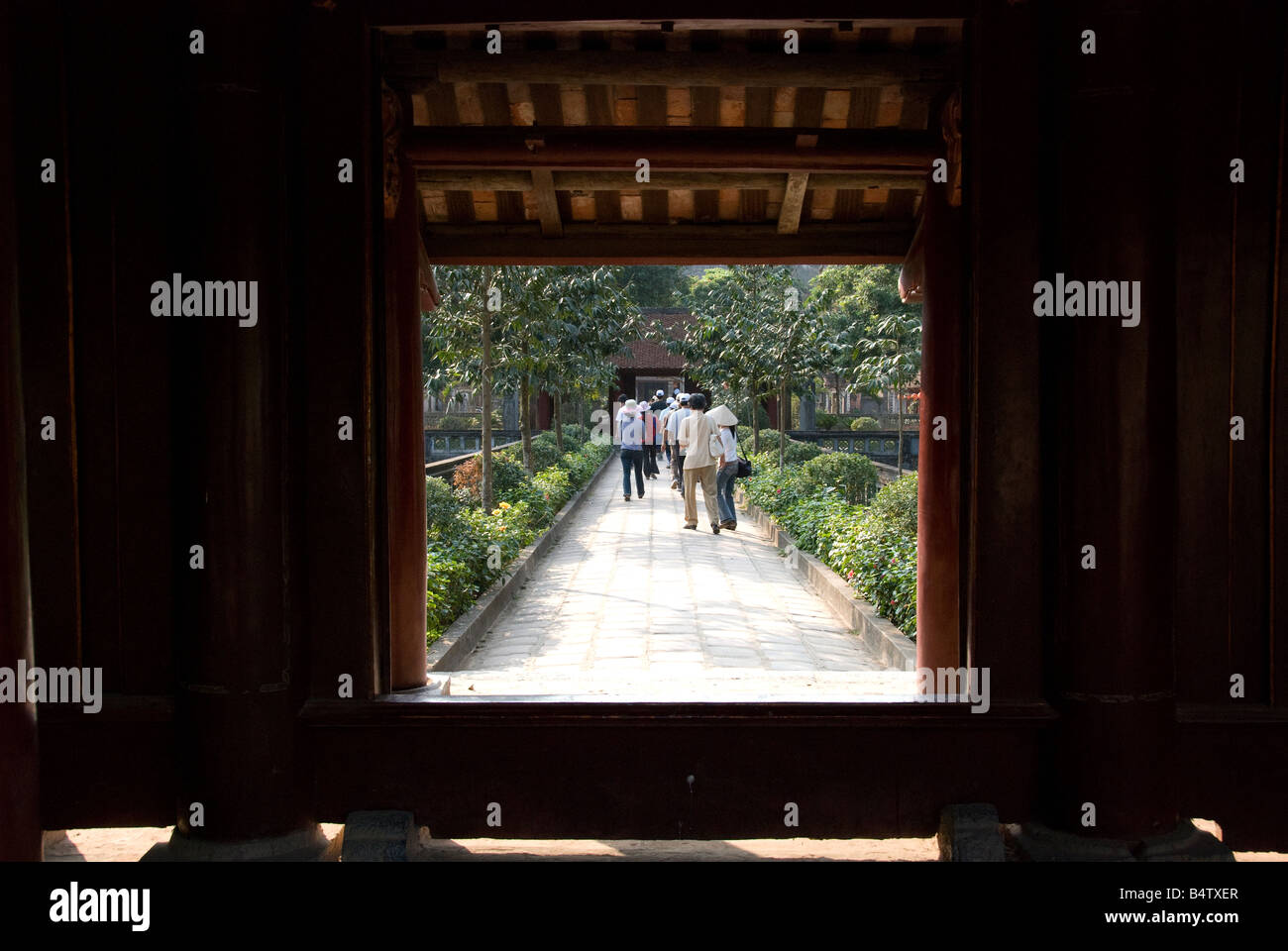 Gateway & Eingang zum Le Dai Hanh Tempel, einem frühen Le Monarch (980-1009), Hoa Lu, eine frühe Hauptstadt von Vietnam Stockfoto