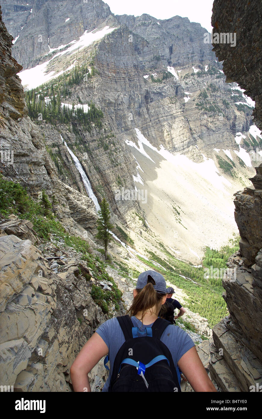 Krypta-Seen-Wanderung im Waterton Lakes National Park Stockfoto