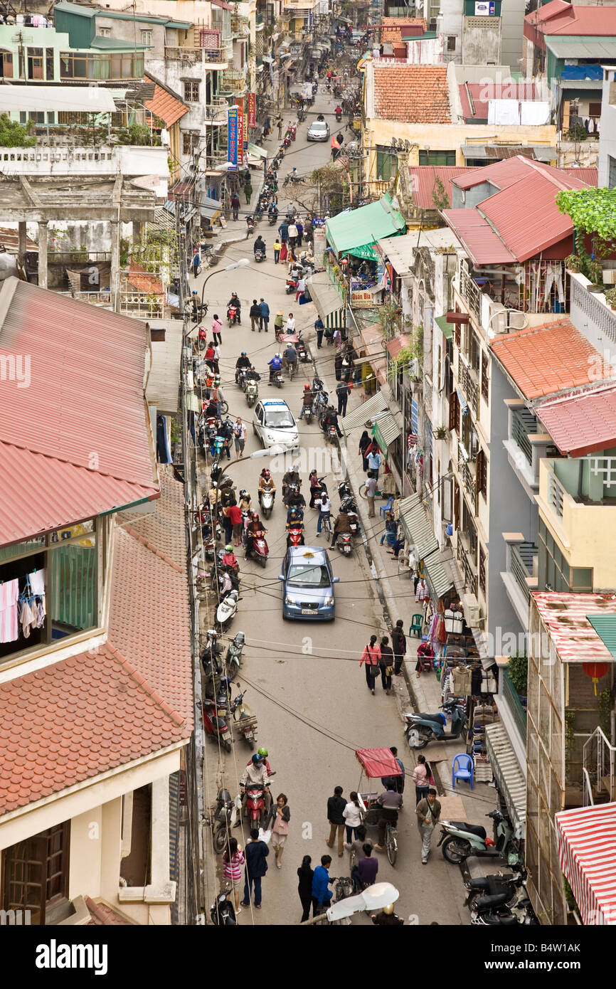 Zentrum von Hanoi Straße, Nord-Vietnam Stockfoto