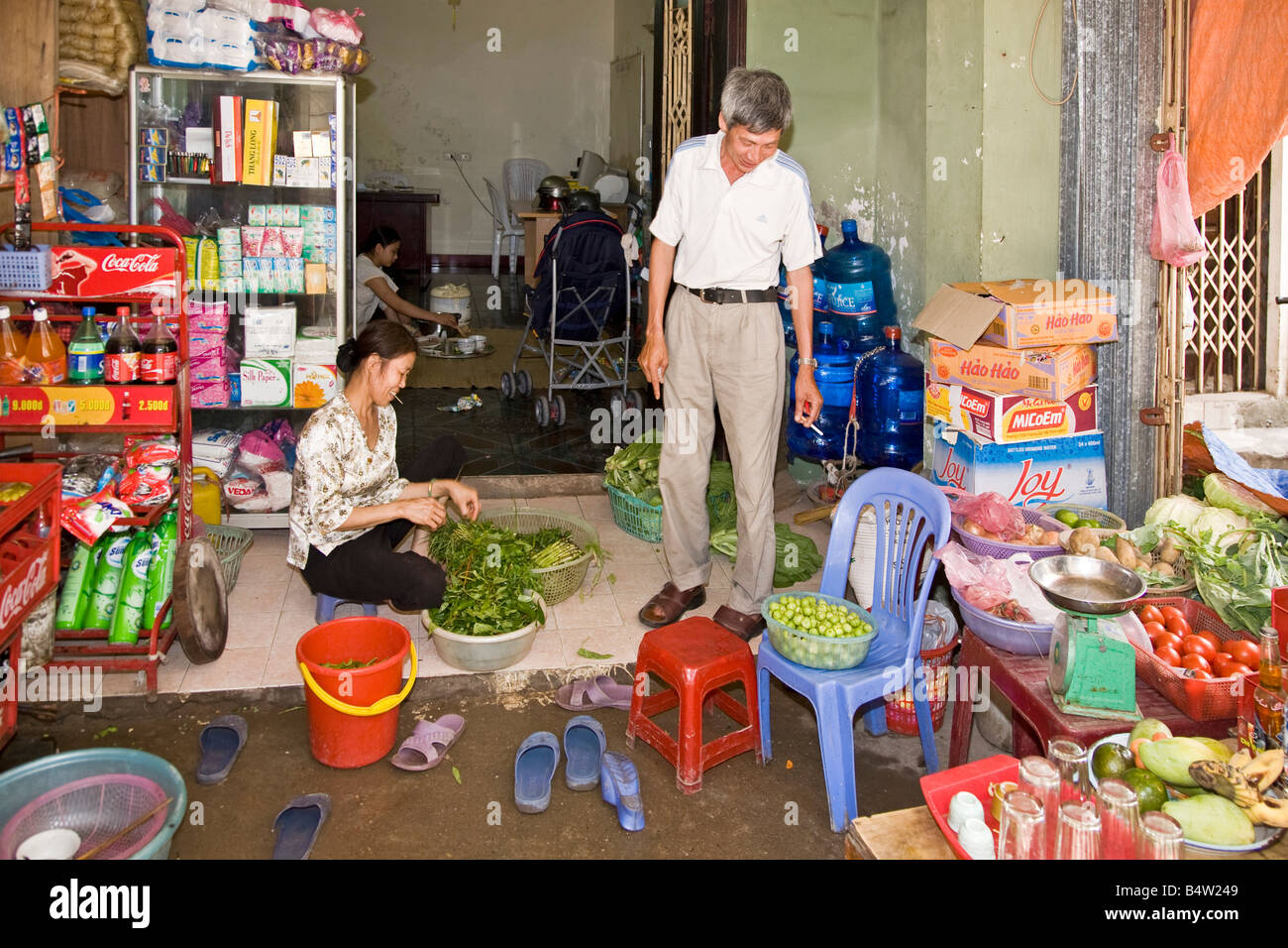 Shop-Hanoi-Vietnam Stockfoto