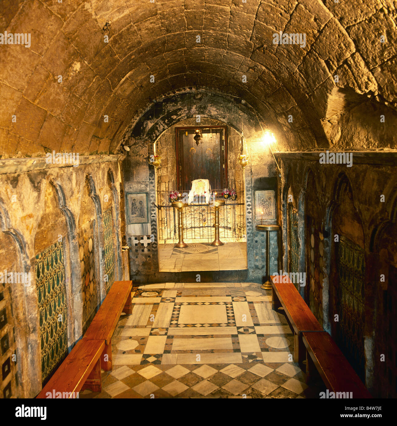Kirche der Verkündigung Grotte Nazareth Israel Naher Osten Stockfoto