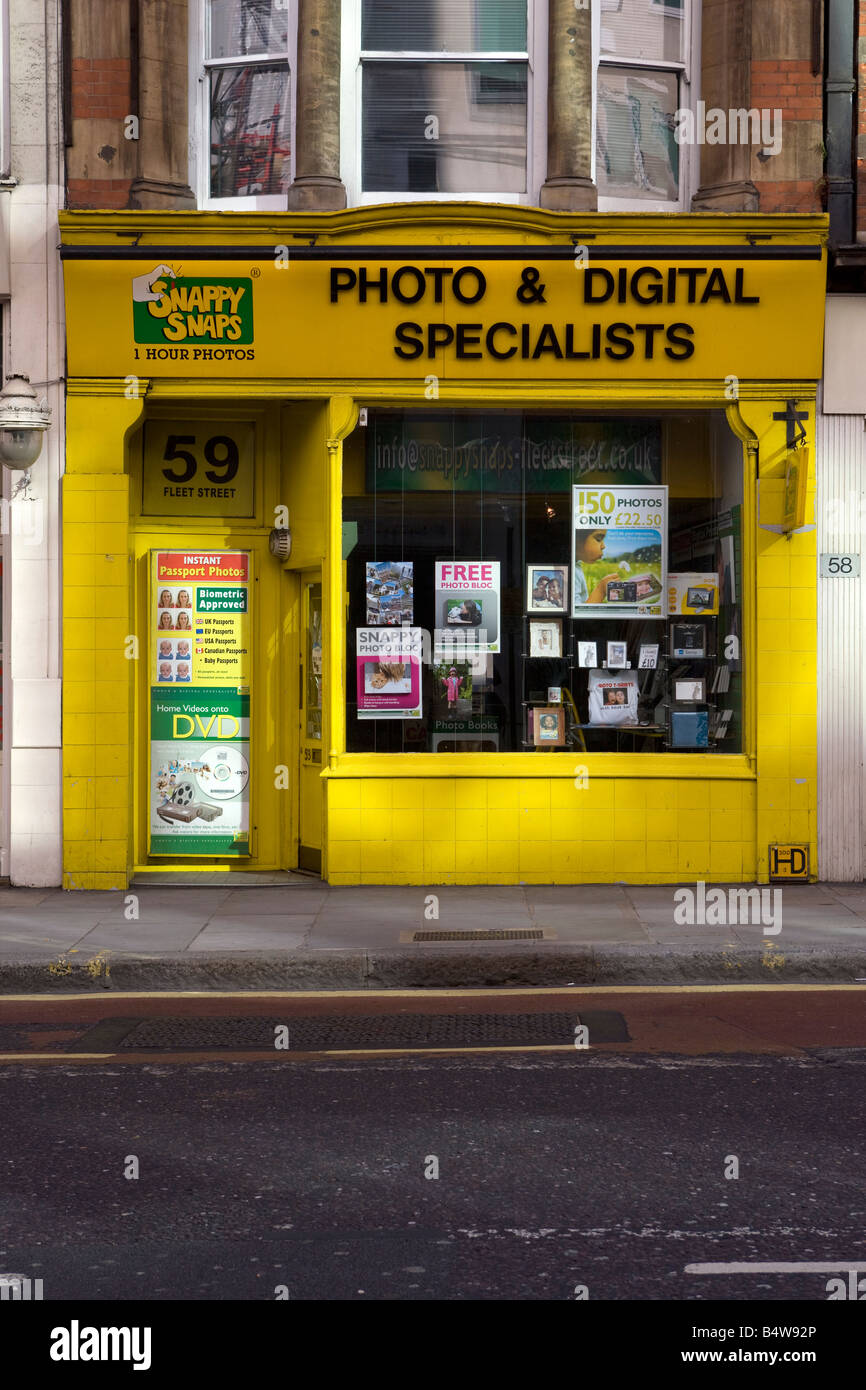 Snappy Snaps Fotogeschäft Stockfoto