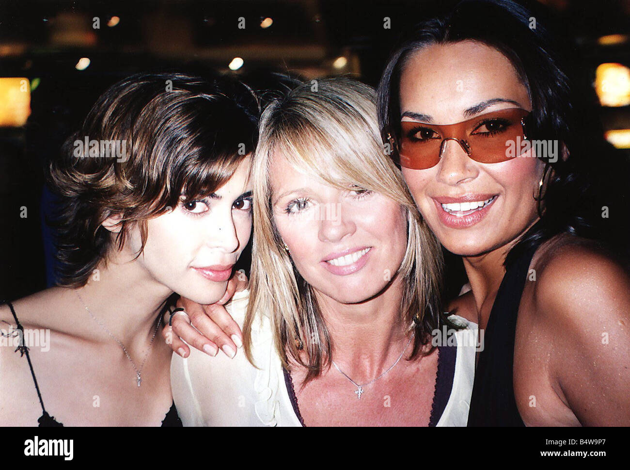 Kelly Cooper Barr Juli 2000 mit der Schauspielerin Lisa Barbuscia und Philippa Lett Stockfoto