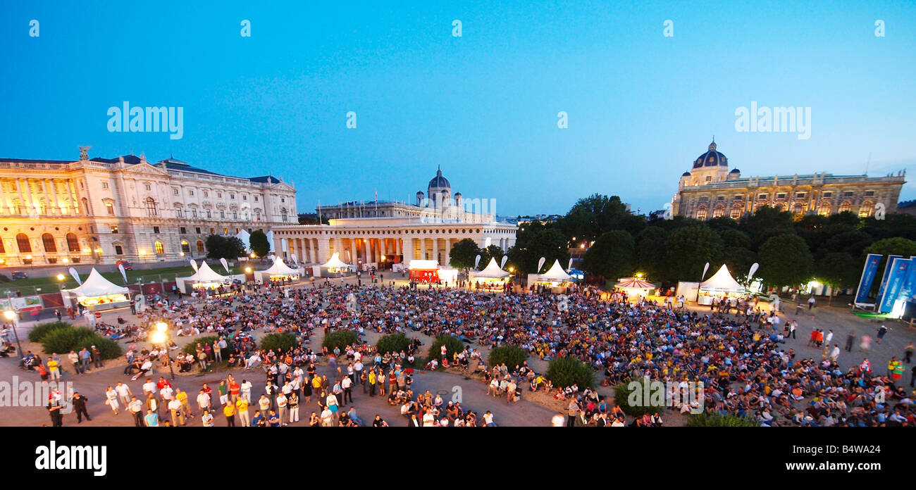 Wien UEFA Euro 2008, Heldenplatz, Hofburg, Fan-Zone Stockfoto