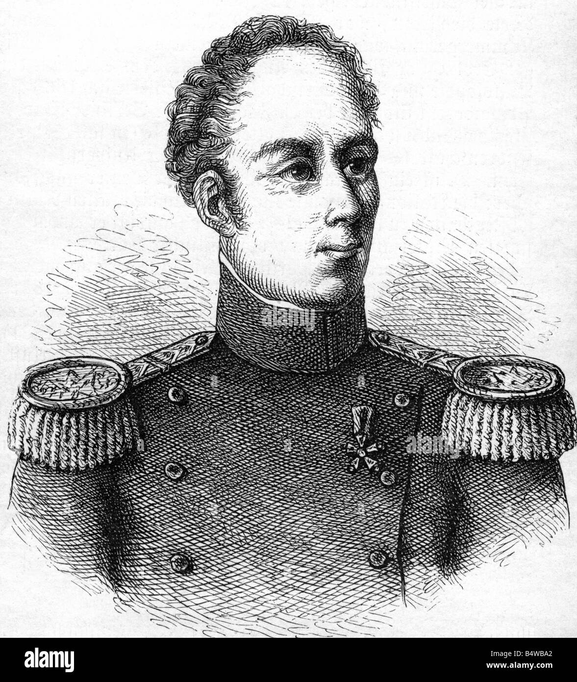 Dufour, Guillaume Henri, 15.9.1787 - 14.7.1875, Schweizer General, Porträt, Holzgravur, 19. Jahrhundert, Stockfoto