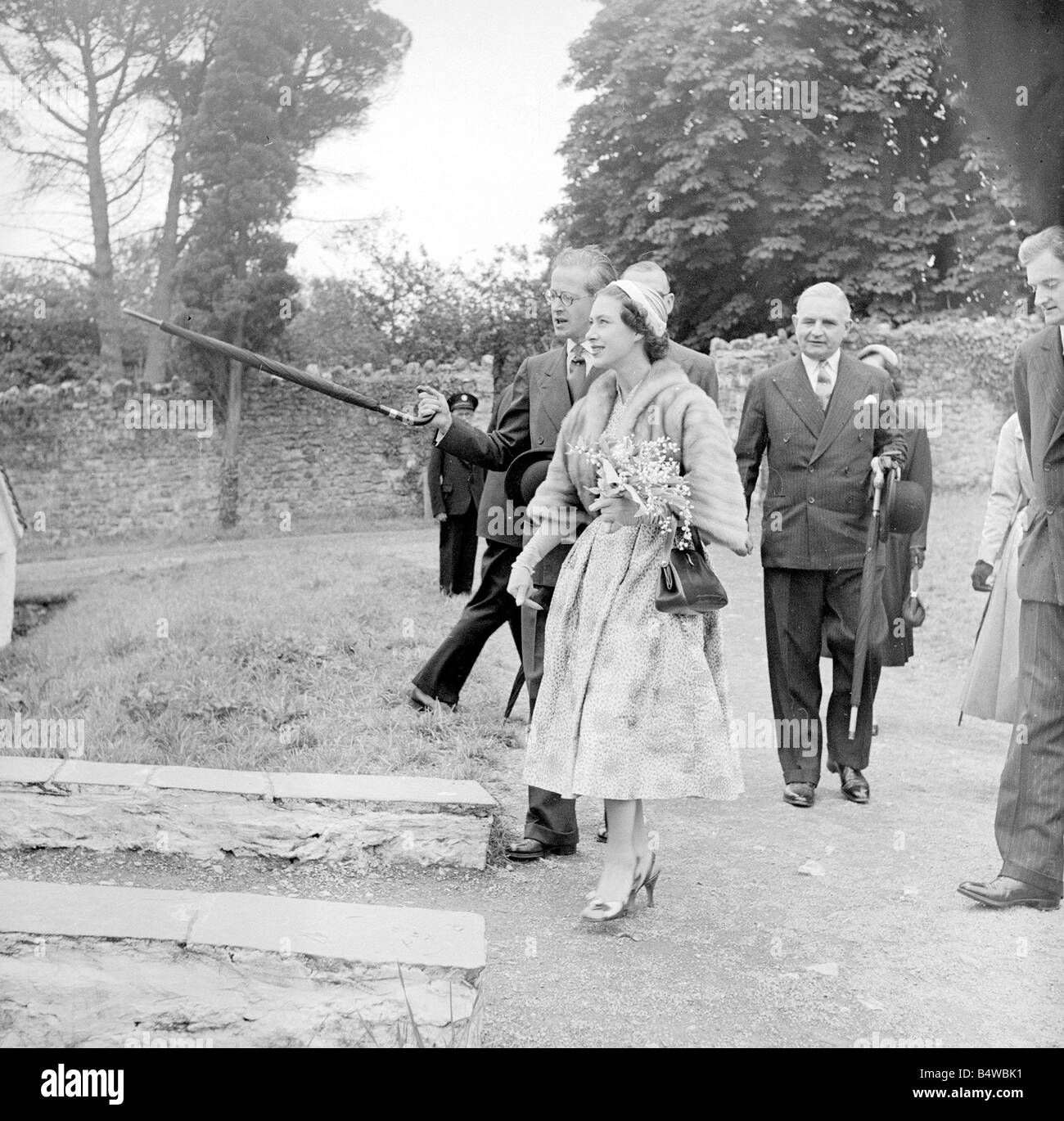 Prinzessin Margaret gesehen hier während ihres Besuchs zu Sunshine Häuser von Southerndown, Glamorgan; Juli 1954; Neg Nr. 5806; Stockfoto
