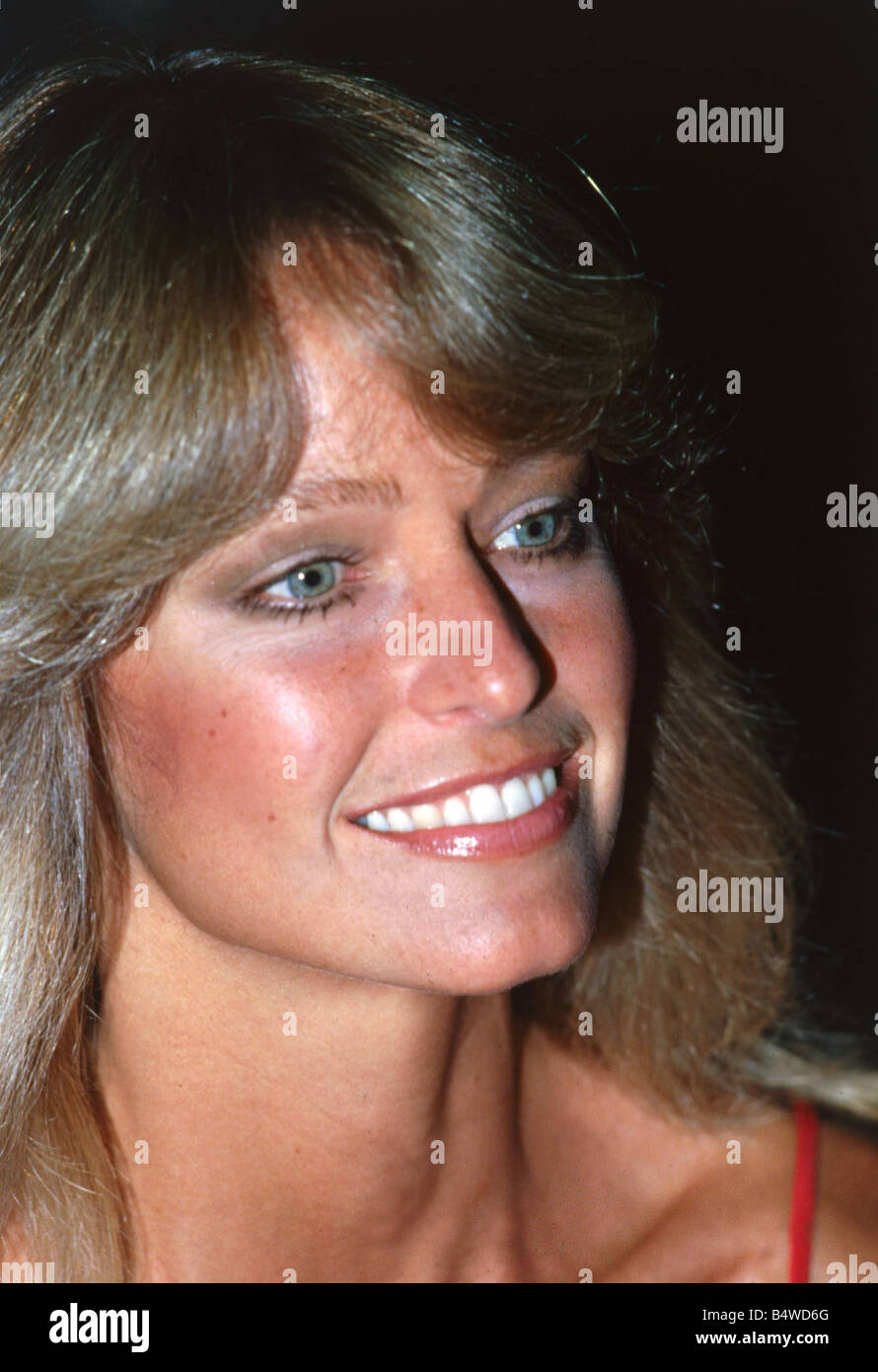 Farrah Fawcett Farrah Fawcett Majors Schauspielerin lächelnd Charlie es