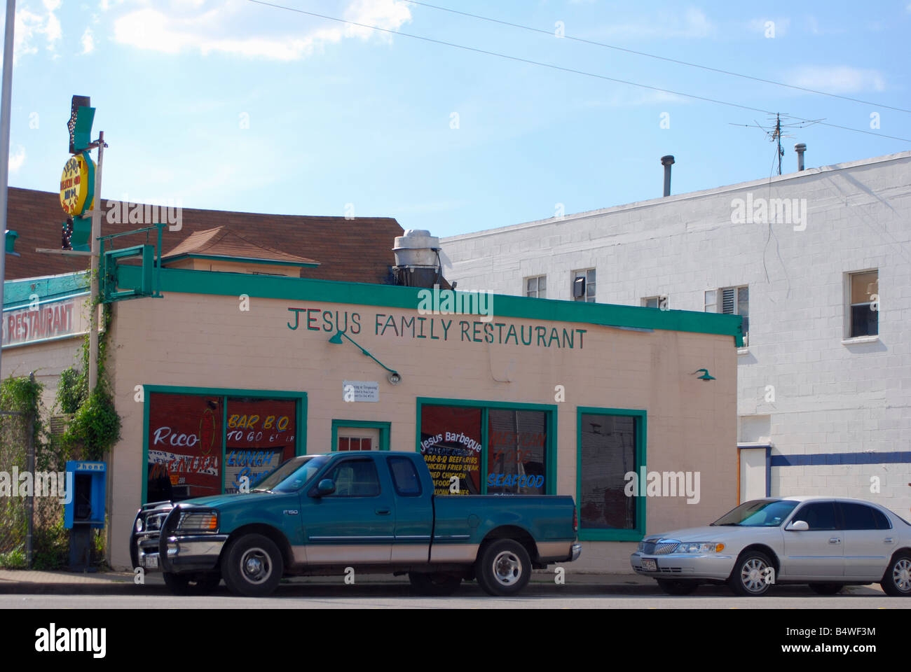 Das Jesus Family Restaurant in Fort Worth, Texas Stockfoto