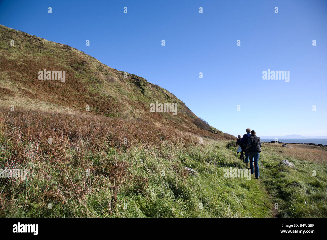 Die Küste zwischen Rascarrel und Balcary im Südwesten Schottlands Stockfoto