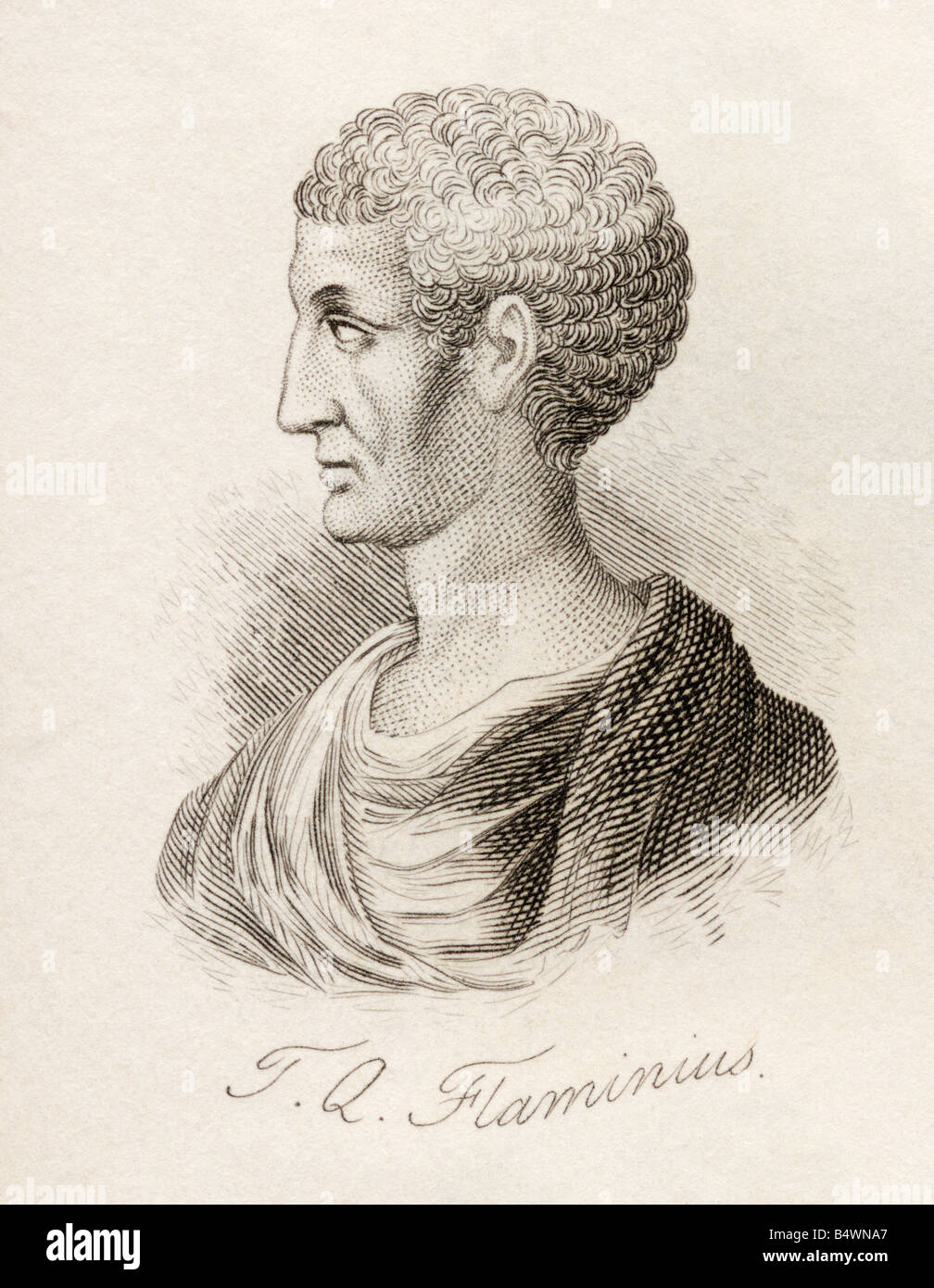 Titus Quinctius Flamininus, c. 228 V. CHR. - 174 V. CHR. Römischer Politiker und General. Stockfoto