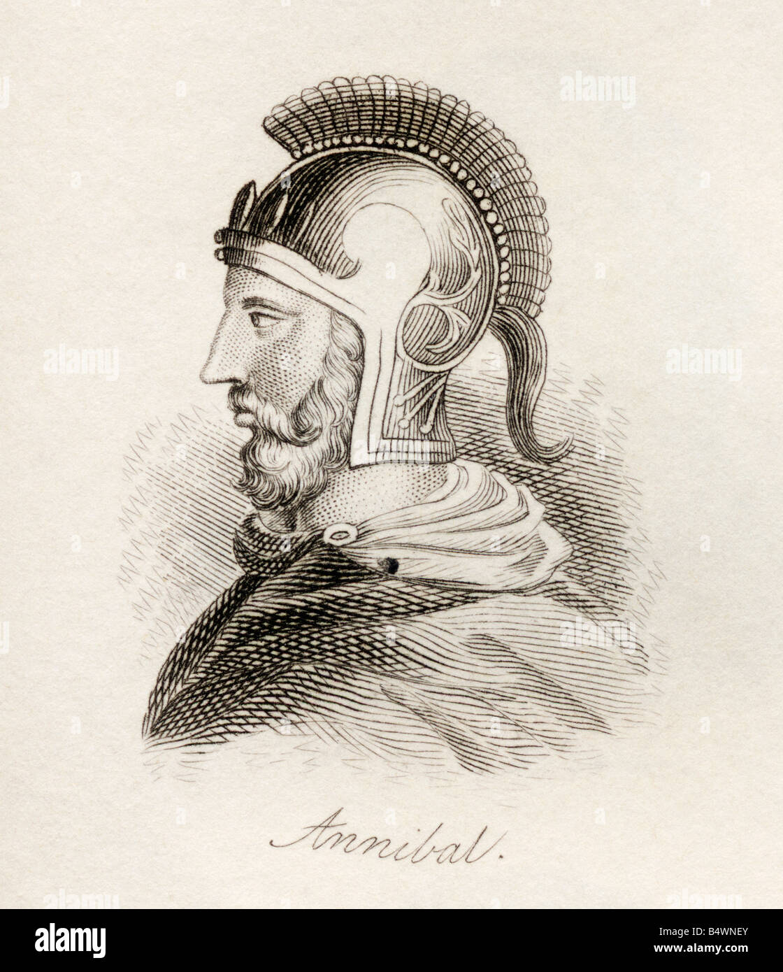 Hannibal der große, 247 v. Chr. - ca. 183 v. Chr. Karthagischer Militärkommandeur und Taktiker. Stockfoto