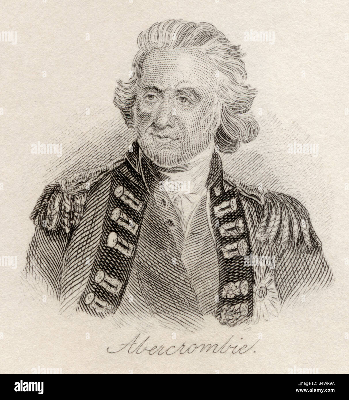 Sir Ralph Abercromby, 1734 - 1801. Britischer General. Aus dem Buch Crabbs Historical Dictionary, veröffentlicht 1825. Stockfoto