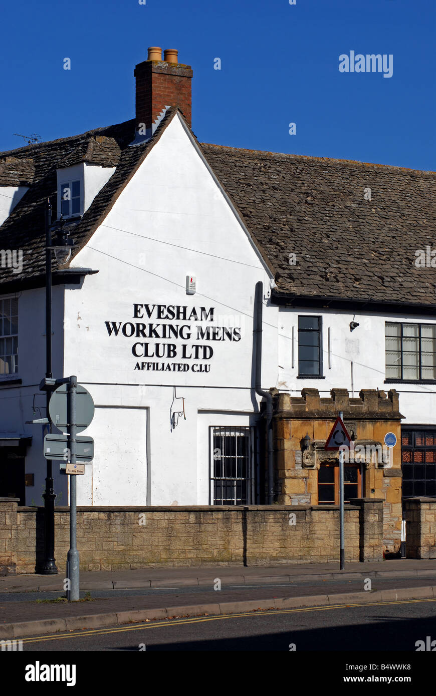 Evesham arbeiten Mens Club, Worcestershire, England, UK Stockfoto