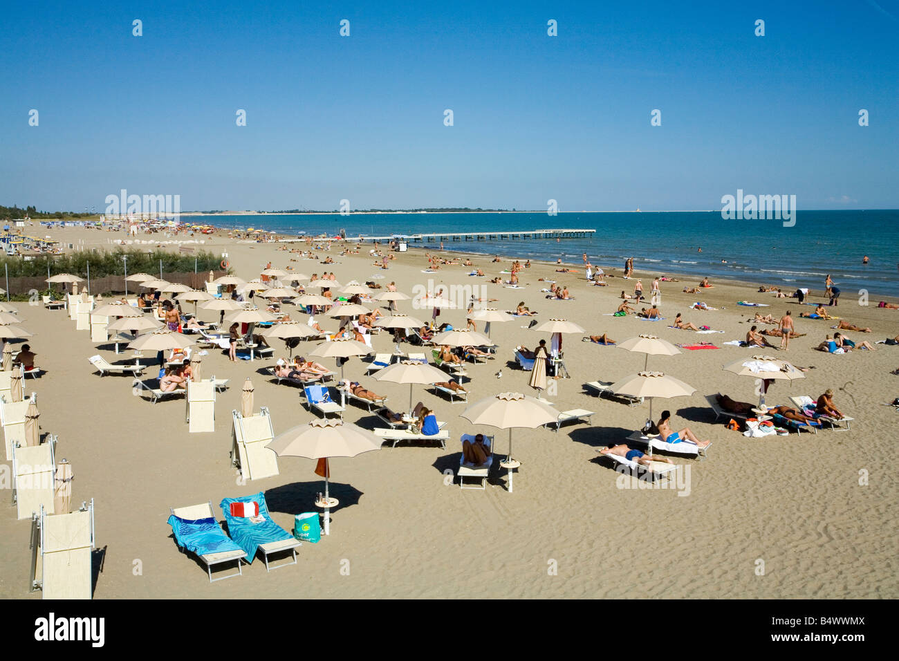 Venedig Lido Strand Italien Stockfoto