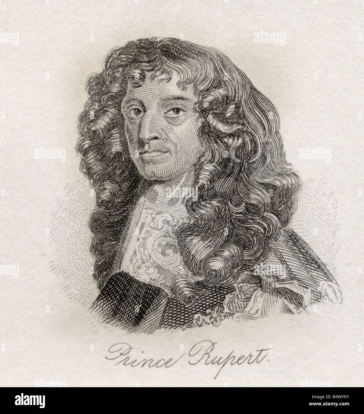 Rupert, pfälzischer Graf vom Rhein, Herzog von Bayern, gemeinhin Prinz Rupert vom Rhein genannt, 1619 bis 1682. Soldat und Erfinder. Stockfoto