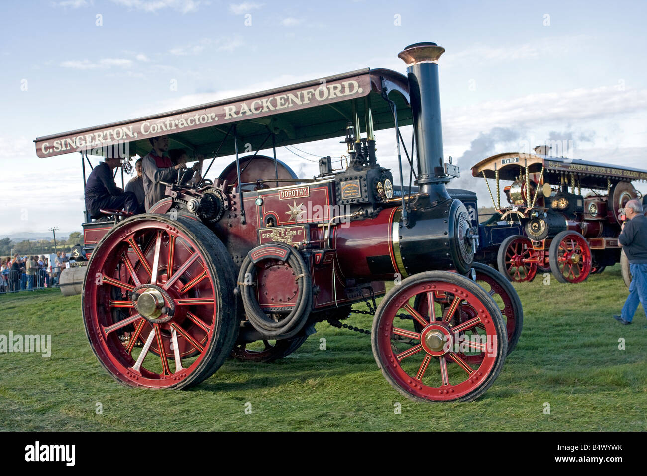 Burrell Straße Lokomotive 4093 Dampfmaschine Rallye Cheltenham Racecourse UK Stockfoto