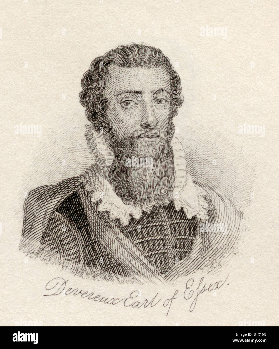 Robert Devereux, 2nd Earl of Essex, Viscount Hereford, Lord Ferrers, Herr Bourchier, 1567 - 1601. Englischer Soldat, Militär, Held und Höfling. Stockfoto