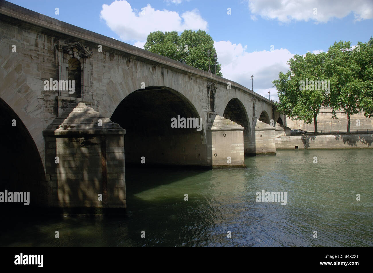 Paris, Quais de Seine et Pont Marie Stockfoto