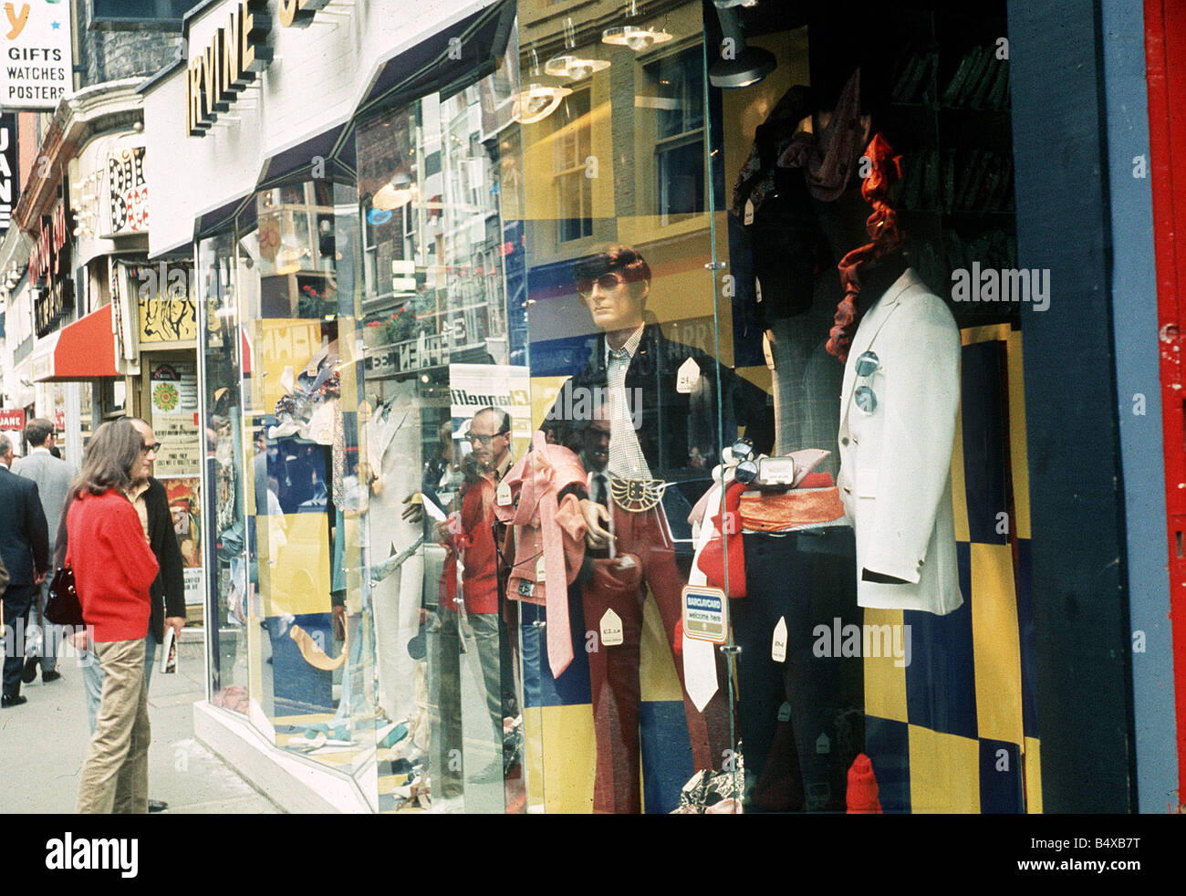 Carnaby Street London Bild zeigt angesagte Boutiquen der 1960er Jahre Stockfoto